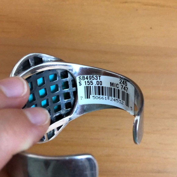 Turquoise & Sterling Silver Bangle - Picture 5 of 5